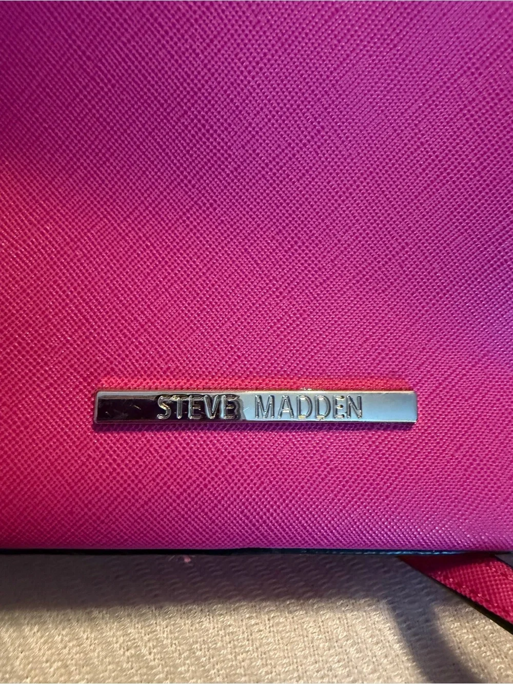 Steve Madden Hot Pink Crossbody with Floral Scarf Detail